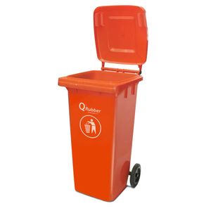 Contenedor Basura 120 lt Qrubber Rojo