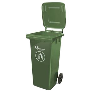 Contenedor Basura 120 lt Qrubber Verde