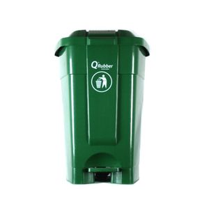 Contenedor Basura 70 Lts. Con Pedal Verde Qrubber