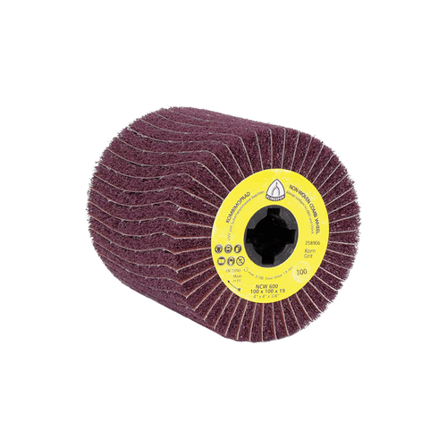 Rueda abrasiva de fibra sintética 100X100X19 Gr.180 Muy Fino + NCW600  + Klingspor