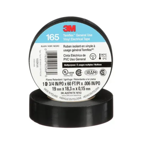 Cinta Negra Temflex 19mm X 18m 165 3M