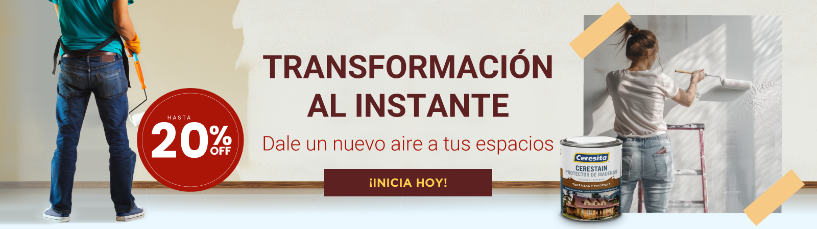 Transformación al Instante Hasta un 20% OFF